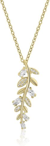 Meissa Leaf Pendent Necklace for Women 925 Sterling Silver Friendship Necklace Womens Necklaces Trendy Long Necklace in Saudi Arabia