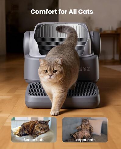 Oneisall Cat Stairs and Steps for Ease S1 Automatic Litter Box, Litter Box Ramp for Small and Elderly Cats, Anti-Tracking, Easy to Clean in Kuwait