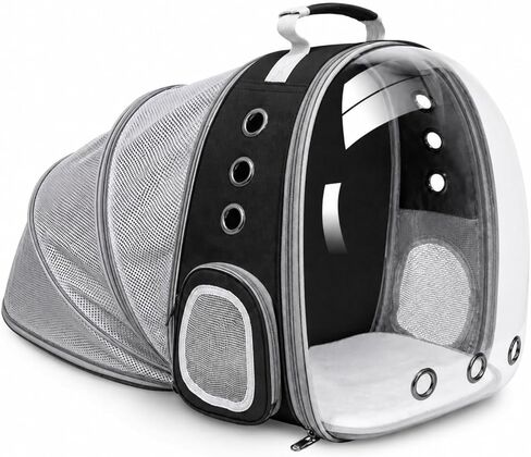 Expandable Cat Backpack Carrier, Breathable Clear Bubble Window Pet Carrier for Small Dogs and Cats up to 12 lbs, Airline Approved Travel Bag for Hiking and Outdoor Use (Back Expandable-Purple) in Kuwait