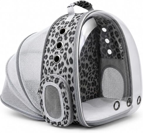 Expandable Cat Backpack Carrier, Breathable Clear Bubble Window Pet Carrier for Small Dogs and Cats up to 12 lbs, Airline Approved Travel Bag for Hiking and Outdoor Use (Back Expandable-Purple) in Saudi Arabia