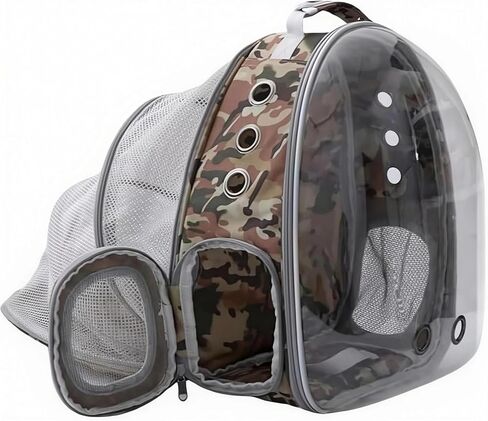 Expandable Cat Backpack Carrier, Breathable Clear Bubble Window Pet Carrier for Small Dogs and Cats up to 12 lbs, Airline Approved Travel Bag for Hiking and Outdoor Use (Back Expandable-Purple) in Saudi Arabia