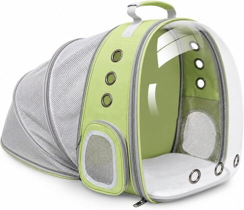 Expandable Cat Backpack Carrier, Breathable Clear Bubble Window Pet Carrier for Small Dogs and Cats up to 12 lbs, Airline Approved Travel Bag for Hiking and Outdoor Use (Back Expandable-Purple) in Saudi Arabia