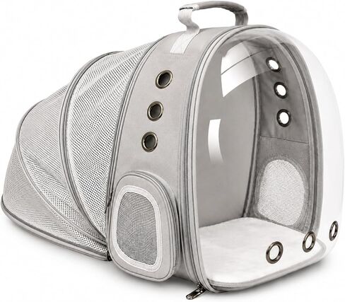 Expandable Cat Backpack Carrier, Breathable Clear Bubble Window Pet Carrier for Small Dogs and Cats up to 12 lbs, Airline Approved Travel Bag for Hiking and Outdoor Use (Back Expandable-Purple) in Saudi Arabia