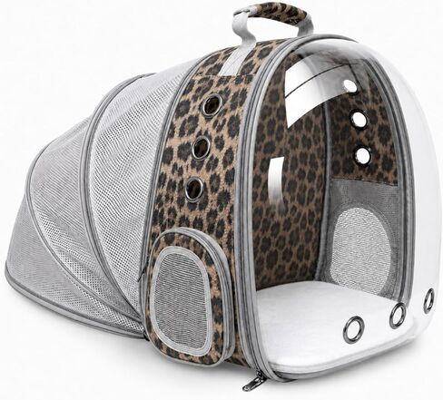 Expandable Cat Backpack Carrier, Breathable Clear Bubble Window Pet Carrier for Small Dogs and Cats up to 12 lbs, Airline Approved Travel Bag for Hiking and Outdoor Use (Back Expandable-Purple) in Saudi Arabia