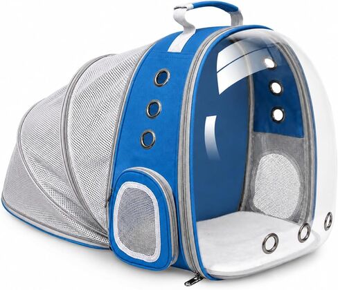 Expandable Cat Backpack Carrier, Breathable Clear Bubble Window Pet Carrier for Small Dogs and Cats up to 12 lbs, Airline Approved Travel Bag for Hiking and Outdoor Use (Back Expandable-Purple) in Saudi Arabia
