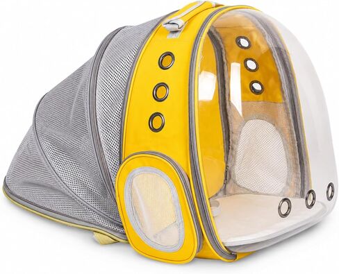 Expandable Cat Backpack Carrier, Breathable Clear Bubble Window Pet Carrier for Small Dogs and Cats up to 12 lbs, Airline Approved Travel Bag for Hiking and Outdoor Use (Back Expandable-Purple) in Saudi Arabia