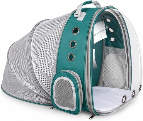 Expandable Cat Backpack Carrier, Breathable Clear Bubble Window Pet Carrier for Small Dogs and Cats up to 12 lbs, Airline Approved Travel Bag for Hiking and Outdoor Use (Back Expandable-Purple) in Saudi Arabia