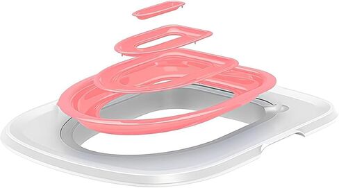TROUVAILLE Cat Toilet Seat Training Kit, Cat Toilet Training System with Inner Support, Teach Cat to Use Toilet, Reusable Cat Toilet Trainer for Home Pet Shop, Pink in Kuwait