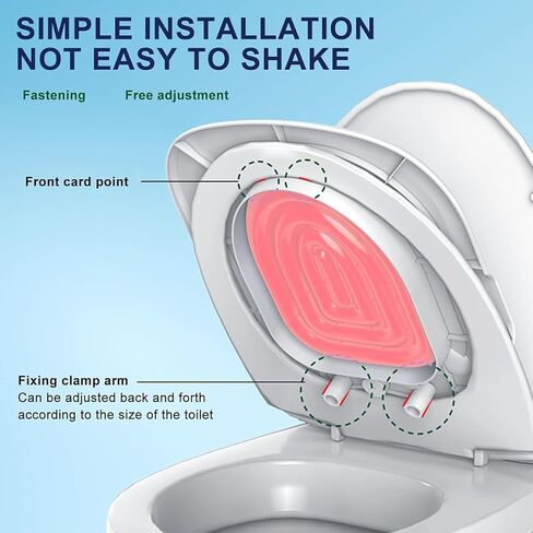 TROUVAILLE Cat Toilet Seat Training Kit, Cat Toilet Training System with Inner Support, Teach Cat to Use Toilet, Reusable Cat Toilet Trainer for Home Pet Shop, Pink in Kuwait