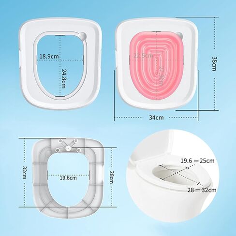 TROUVAILLE Cat Toilet Seat Training Kit, Cat Toilet Training System with Inner Support, Teach Cat to Use Toilet, Reusable Cat Toilet Trainer for Home Pet Shop, Pink in Kuwait