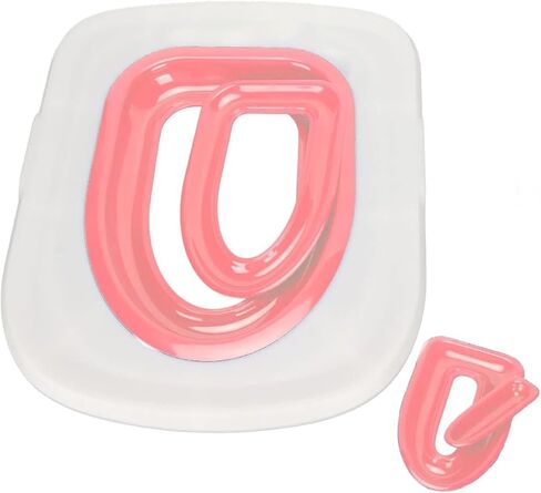 TROUVAILLE Cat Toilet Seat Training Kit, Cat Toilet Training System with Inner Support, Teach Cat to Use Toilet, Reusable Cat Toilet Trainer for Home Pet Shop, Pink in Kuwait
