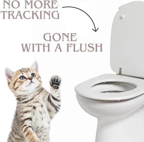 Bye Bye Litter Toilet Train Your Cat Adjustable Six Tray System Professional Kit Pet Waste Management Fits Standard Toilets in Kuwait