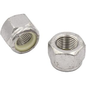 LBY 12pcs 1/2-20 Nylon Insert Hex Lock Nuts, 304 Stainless Steel (Silver) in Saudi Arabia