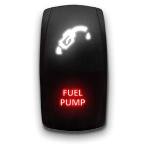 Fuel Pump - Blue - Laser Etched 5-Pin Double Pole Single Throw Fuel Pump Maintained ON-Off DPST Toggle Switch 20A 12V