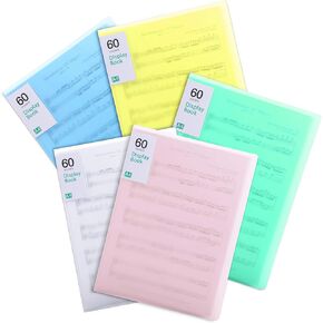 Phyxin 40 Pockets Plastic Presentation Book Portfolio Folder File Folder Clear Sleeves Protectors Display Book Document Organizer for Music Sheets Artwork Drawing for School Office Business Pink