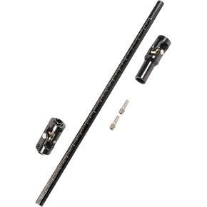 AMK 68-229mm Severable Ruled SCX10 Driveshaft Stainless Steel TRX4 Drive Shaft for 1/10 RC Crawler Sportys Scalers GSPEED Axial Capra UTB10 Pro Upgrades DIY LCG Rig (2Pcs Black)