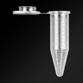 Conical Centrifuge Tubes 5ml with Screw Caps, Polypropylene Centrifuge Tubes with Graduated and Write-on Spot, Non-Pyrogenic, DNase/RNase Free, 100Pcs