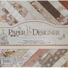 8"x8" Scrapbook Paper Cardstock Designer Paper Pad Single-sided Multi-Color and Decorative Craft Paper for Card Making Origami, 40 Sheets (006)