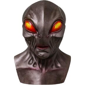 Mars Attacks Mask Realistic Brain Alien Mask Full Head Monster Headwear Scary Halloween Cosplay Costume Prop for Adult