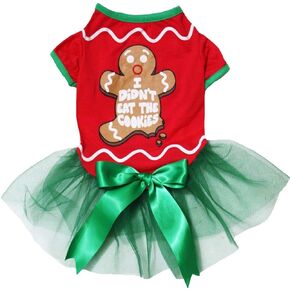 Petitebella Christmas Theme Puppy Dog Dress (Folk Style, X-Small)
