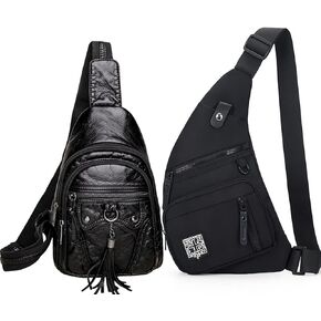 Peicees Small Sling Bag for Men Women Crossbody Backpack Purse Shoulder Bag Chest Bag For Travel Hiking
