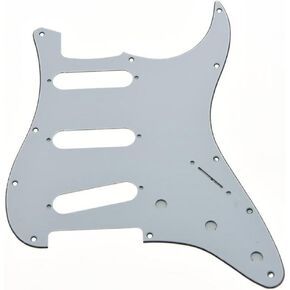 KAISH 11 Hole ST/Strat Style Guitar Pickguard Bridge Reversed ST Pick Guard for Jimi Hendrix Stratocaster/Strat Black 3 Ply