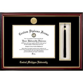 Campus Images MI999PMHGT Central Michigan University Tassel Box and Diploma Frame, 8.5" x 11"