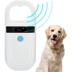 Dog Microchip Reader, Pet Microchip Scanner with OLED Display Screen, Pet Chip ID Scanner Supports FDX-B (ISO11784/11785) and EMID Microchips, for Animal Management