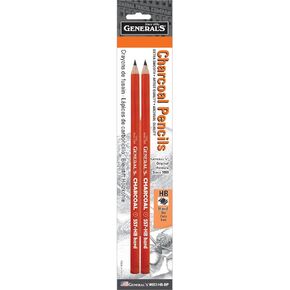 General Pencil 557-HB-BP Generals Charcoal Pencil HB 2 Each, 2 Count (Pack of 1), Multicolor