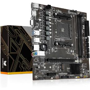 اللوحة الأم SHANGZHOAYUAN B450 AM4 اللوحة الأم للألعاب لمعالج AMD Ryzen الجيل 1-5 (DDR4 Max 64GB، NVME/NGFF M.2، PCIe 3.0، SATA 3.0، USB 3.0، Gb LAN)