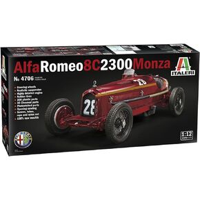 Italeri 510004706 1:12 Alfa Romeo 8C 2300 Monza Nuvolari Building, Stand Model Making, Crafts, Hobby, Gluing, Plastic Kit, Detailed, Unvarnished