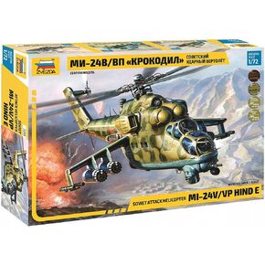 Zvezda 7293 - Soviet Attack Helicopter MI-24V/VP HIND E - Plastic Model Kit Scale 1/72 Lenght 11,75" / 29.8 cm 270 Details