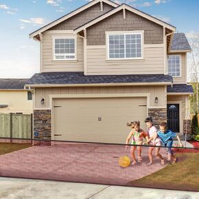 Driveway Net for Kids Safety - Lutico 20 Ft Wide 38 inch Tall Driveway Guard Driveway Fence to Stop Basketballs Rolling to Street, Driveway Gate to Keep Yard Playtime Safety (20’ Wide 38" Tall)