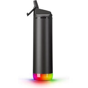 Hidrate Spark PRO Smart Water Bottle – Insulated Stainless Steel – Tracks Water Intake with Bluetooth, LED Glow Reminder When You Need to Drink – Straw Lid, 21 oz