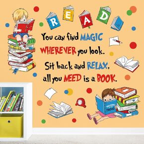 decalmile Autism Wall Decals Inspirational Quotes Colorful Hand Prints Wall Stickers Kids Room Classroom School Library Wall Decor