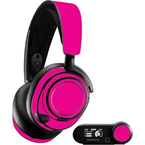 غلاف MightySkins متوافق مع SteelSeries Arctis Nova Pro - وردي فاقع صلب | غطاء ملتف واقٍ ومتين وفريد ​​من نوعه من الفينيل | سهل التطبيق والإزالة وتغيير الأنماط | صنع في الولايات المتحدة الأمريكية