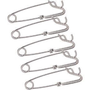Alomejor Long Line Clips Snap 5PCS Stainless Steel Longline Branch Hanger Snap Swivels Float Line Tuna Clip (3.0 * 110MM)