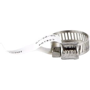 Ideal Micro-Gear 5/16 in. to 7/8 in. SAE 6 Silver Hose Clamp Stainless Steel Marine