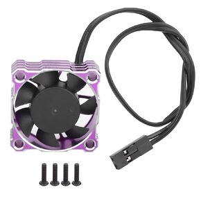 RC Cooling Fan, Heat Dissipation Cooling Fan Waterproof High-Speed Motor 16000rpm 30 x 30mm 5-9V for 1/10 1/8 1/12 RC ESC Engine(purple)