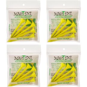 Martini Golf Tees 3 1/4" 4 Pack of Yellow - 20 Tees Total - Virtually Unbreakable