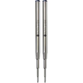 إعادة تعبئة قلم حبر جاف Monteverde USA لتناسب أقلام حبر Montblanc - نقطة متوسطة، لفة ناعمة، أزرق (عبوتان) (M132BU)
