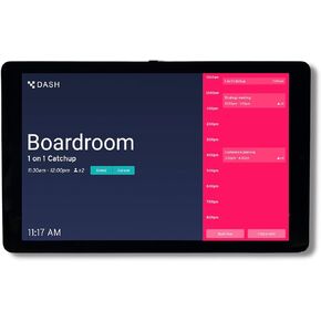 PoE Texas 8-Inch Touchscreen Conference Room Scheduler Tablet with Power Over Ethernet, USB & Color Changing LED Status Ring - Meeting Room Touch Screen Digital Display - Syncs with Business Calendar