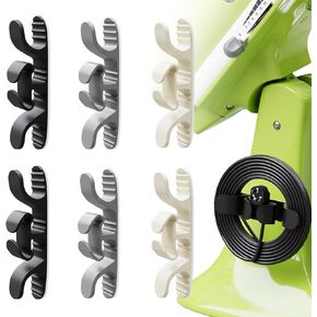 Appliance Cord Organizer 6PCS, Strong Stickiness Silicone Cord Organizer for Kitchen Appliances, Cord Keeper Cord Wrapper Cord Holder Stick on Coffee Maker, Air Fryer, Pressure Cooker, Blender