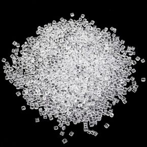 yueton 100g 3mm Miniature Dollhouse Clear Plastic Ice Cubes, Doll House Ice Cubes, Fake Ice Cubes, Dollhouse Beer Drinks Accessories, Dollhouse Cups Sprinkle Decorations