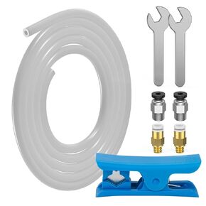 Bowden Tube for Ender 3, 2M Blue PTFE 3D Printer Teflon Tubing 1.75mm Filament creality Bowden Tube for Ender 3 Pro Ender 5 Plus Cr-10 v2 3D Printer, Supplied with Tube Cutter, 2 X Pc4-M6 & Pc4-M10