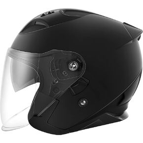 Motorcycle Open Face Helmet YEMA YM-637 DOT Approved 3/4 Half Helmet with Sun Visor for Adult Men Women