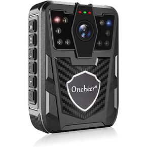 1080P Body Camera, Police Body Cam with 12H Continous Record, 64G SD Card, Shoulder and Waist Clips, Lightweight Personal Body Worn Cameras for Law Enforcement, Security Guards, Cycling Trip