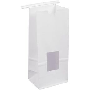 1/2 lb. Brown Kraft Customizable Tin Tie Coffee Bag with Window -25 pack By A1 bakery supplies