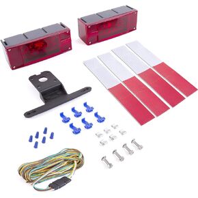 Wellmax 12V LED Trailer Lights Kit, Submersible Tail Lights for RV, Marine, Boat, Trailer over 80 inches