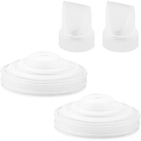 4pcs Duckbill Valve & Diaphragm/Membrane Compatible with Momcozy m5, Silicone Breast Pump Replacement Parts Breastfeeding Supplies Accessories for Momcozy M5 Brest Pump